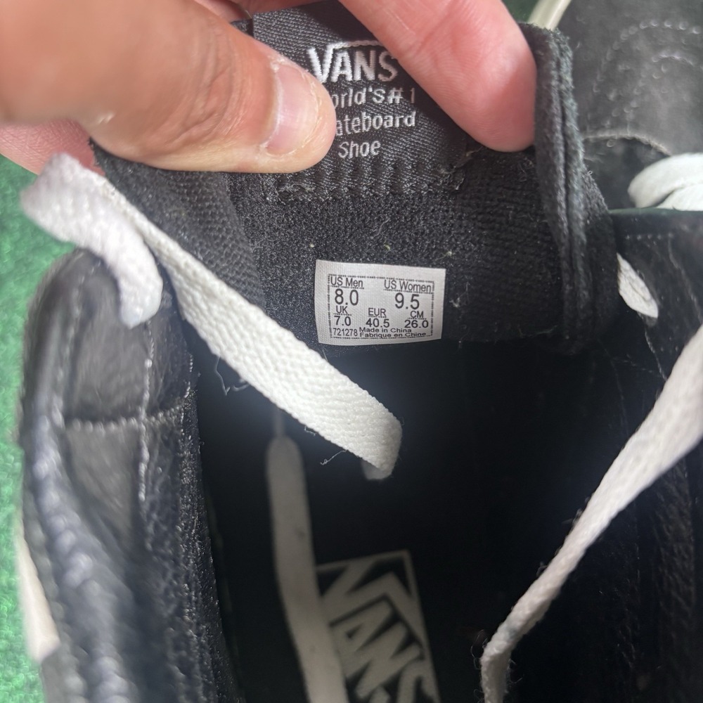 VANS Sk8-Hi Men's Black/White Checkerboard Lace-Up High Top Sneakers Mens 8 - Picture 7 of 8